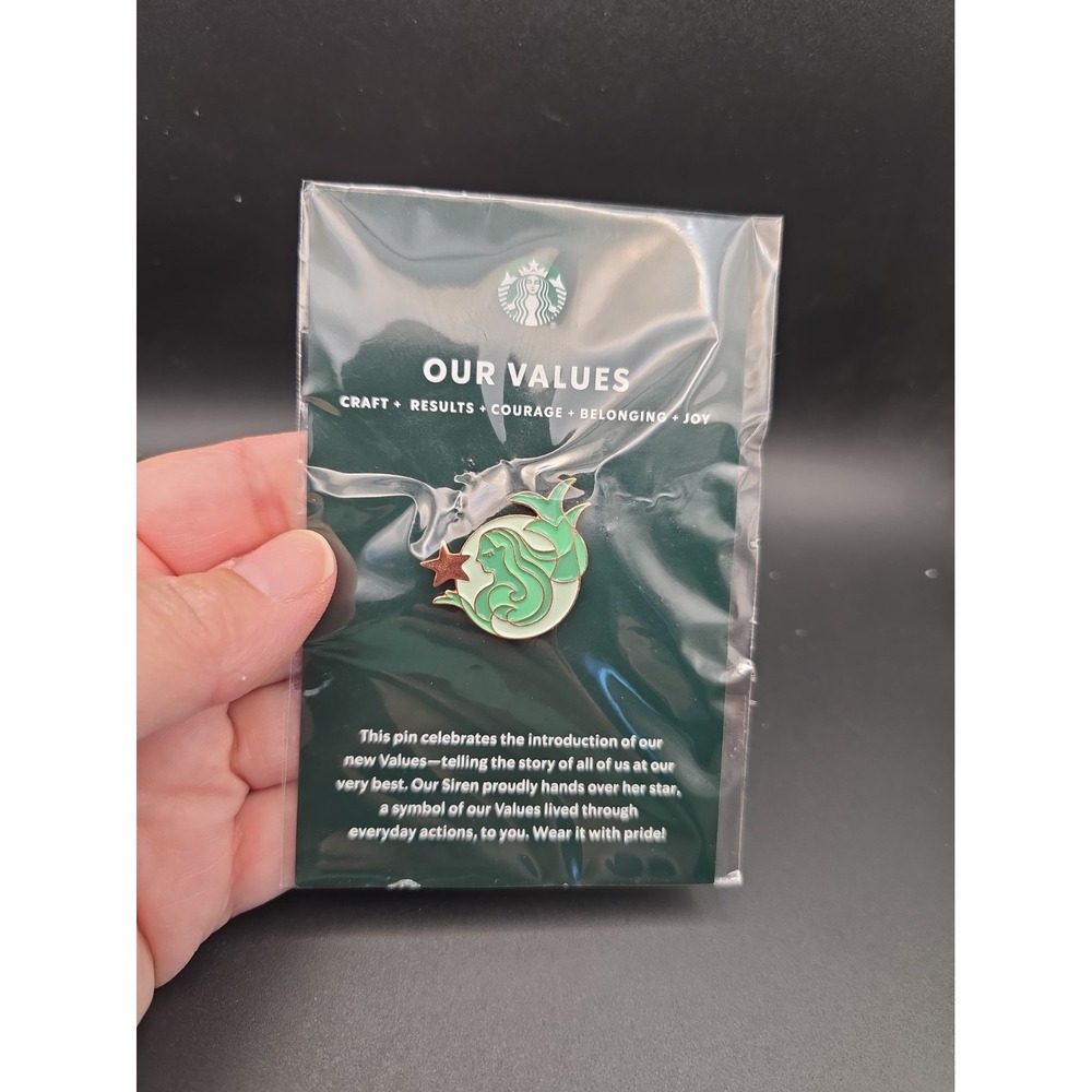 Starbucks Our Values Enamel Pin, Siren